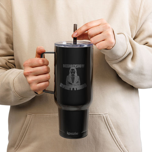 40oz Engraved Insulated Tumbler – Dee Not Know Everything " logo