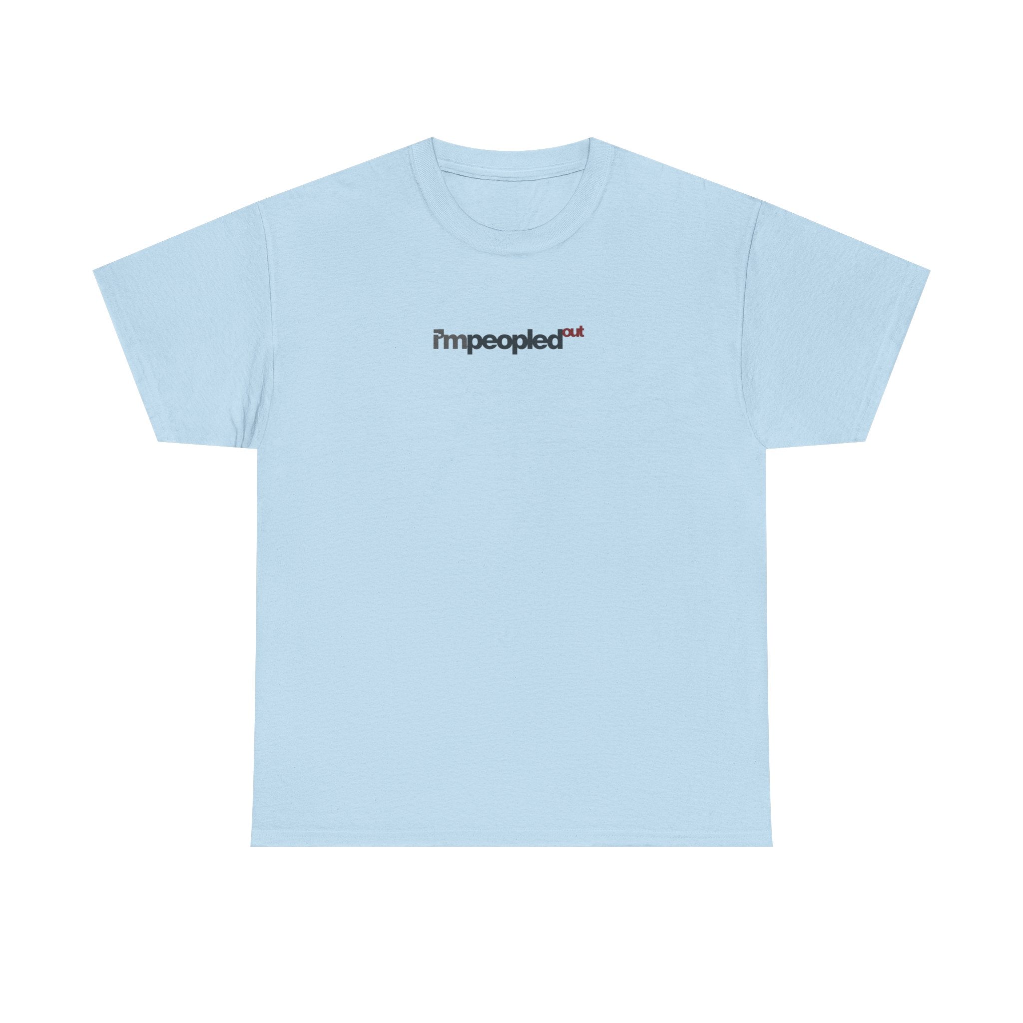 Minimal "I'mpeopled" Logo Tee - Funny Small Chest Graphic T-Shirt