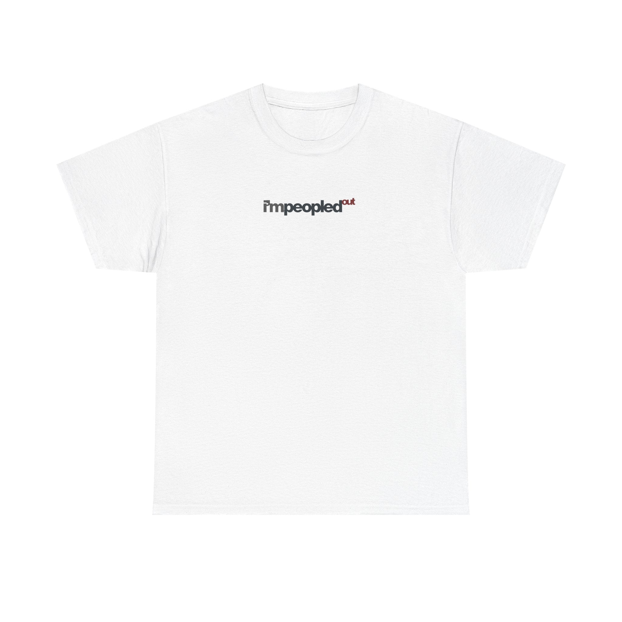 Minimal "I'mpeopled" Logo Tee - Funny Small Chest Graphic T-Shirt