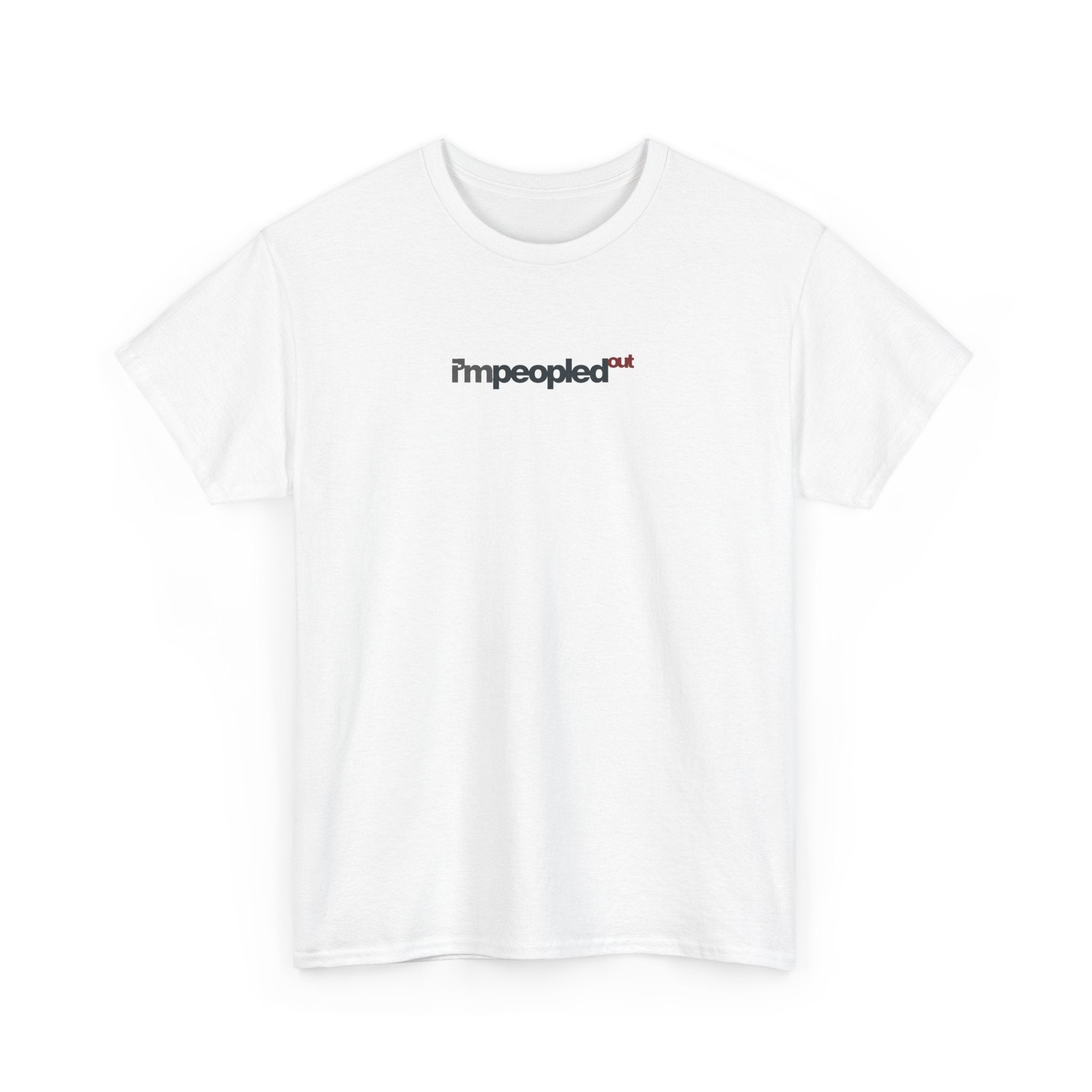 Minimal "I'mpeopled" Logo Tee - Funny Small Chest Graphic T-Shirt