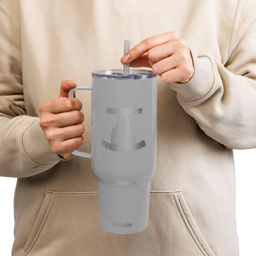 40oz Engraved Insulated Tumbler – Dee Not Know Everything " logo