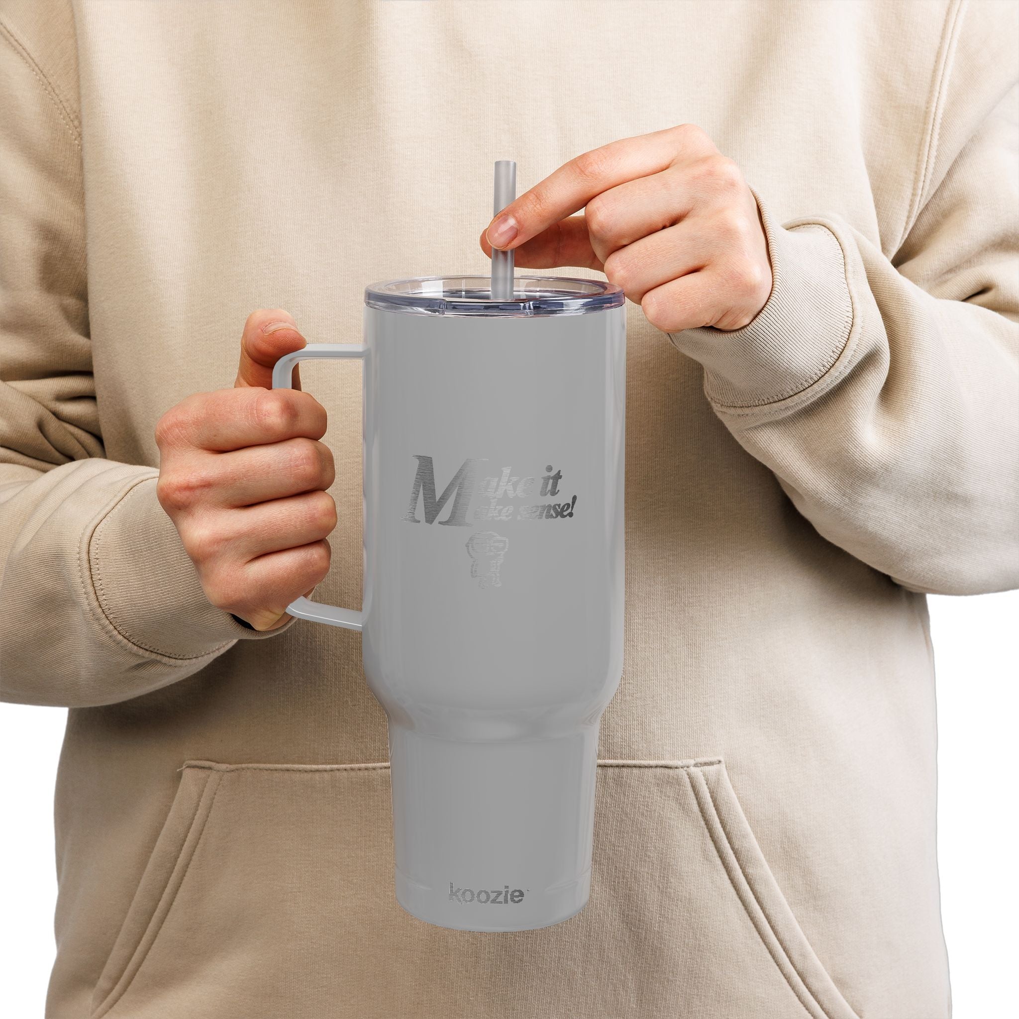 DNKE Engraved Insulated Tumbler – " Make it Make Sense " Collection