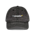 DNKE Vintage Embroidered 'I'm Peopled Out' Washed Cap