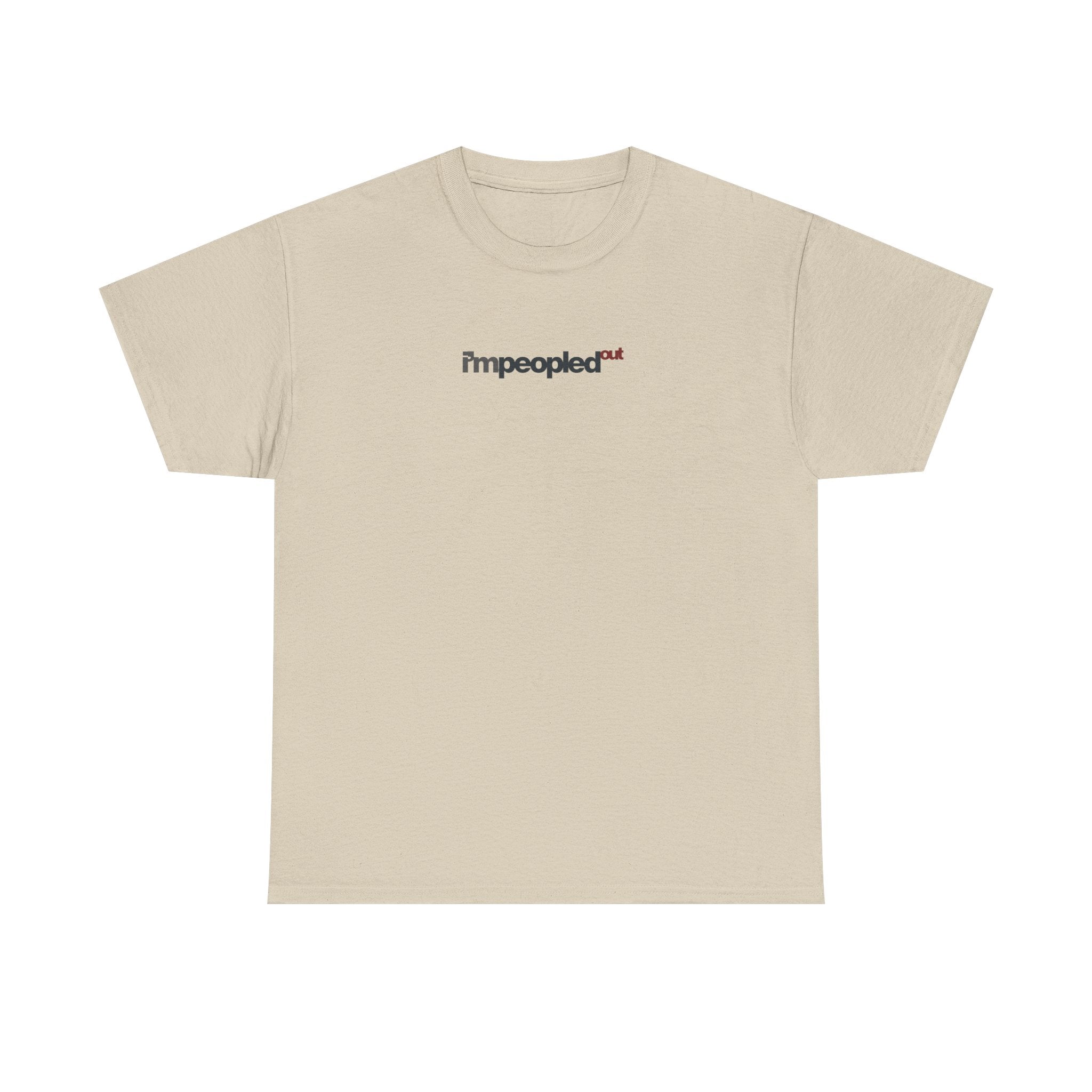 Minimal "I'mpeopled" Logo Tee - Funny Small Chest Graphic T-Shirt