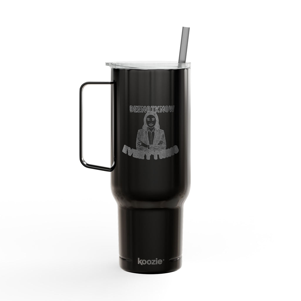 40oz Engraved Insulated Tumbler – Dee Not Know Everything " logo