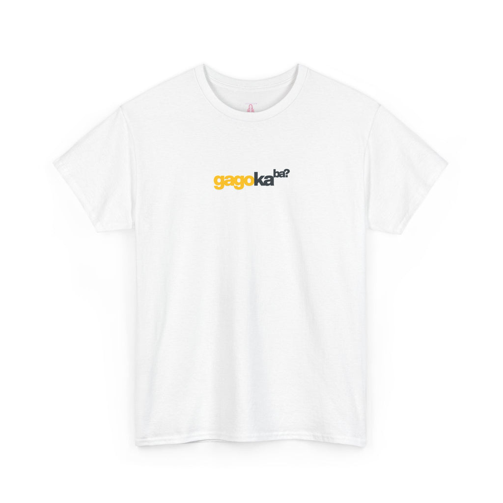 Dee Not Know  'gagokaba?' Logo Tee — White Graphic T-Shirt