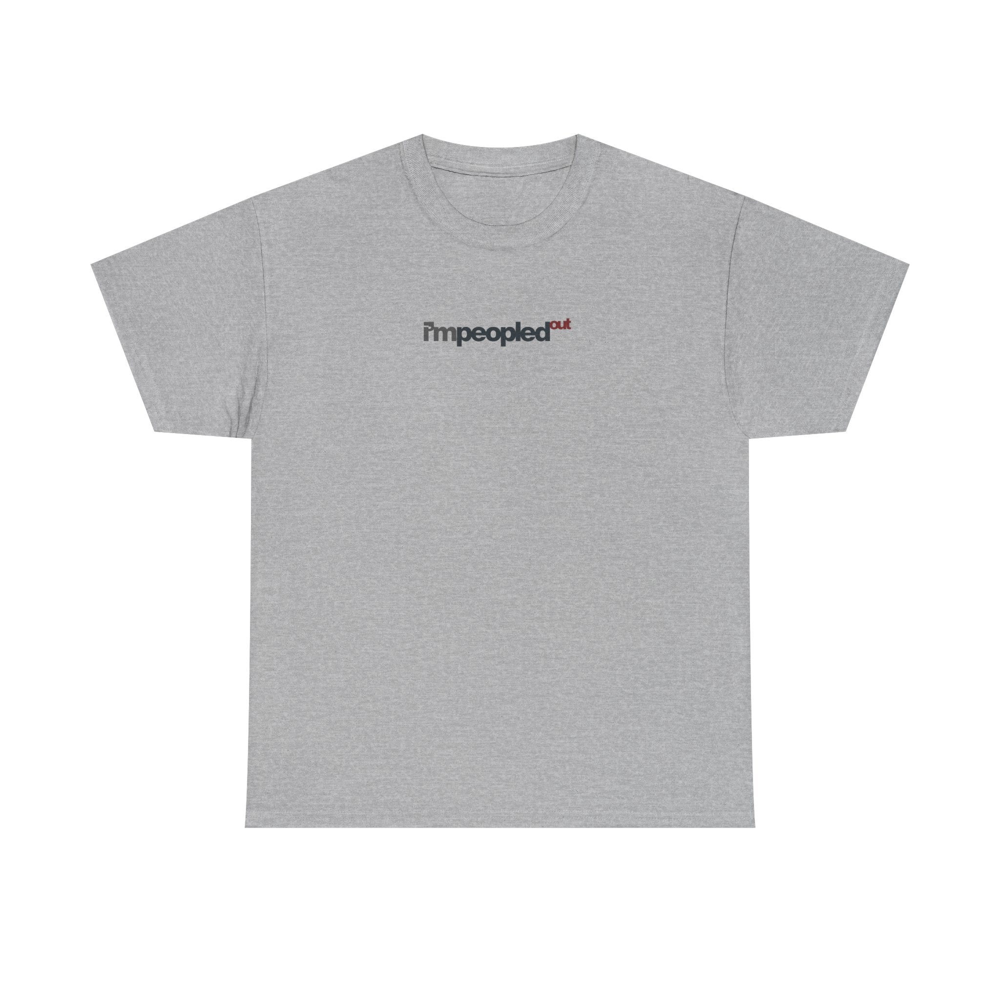 Minimal "I'mpeopled" Logo Tee - Funny Small Chest Graphic T-Shirt